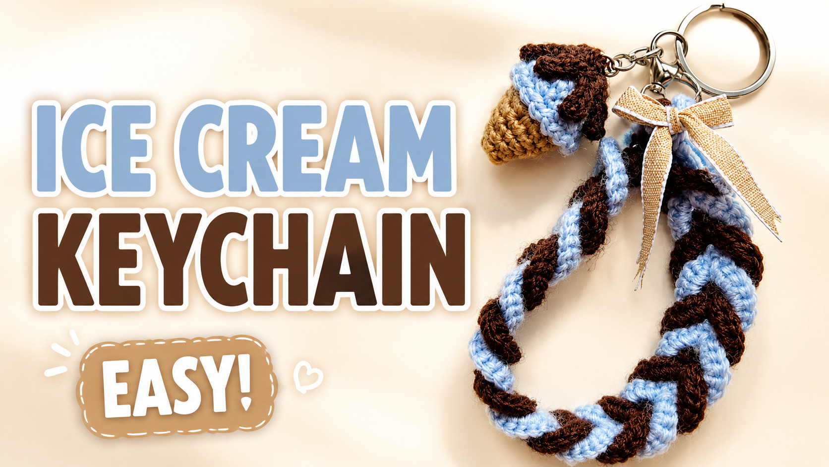 Crochet Mini Ice Cream Keychain in Minutes 🍦 | A Sweet Handmade Gift