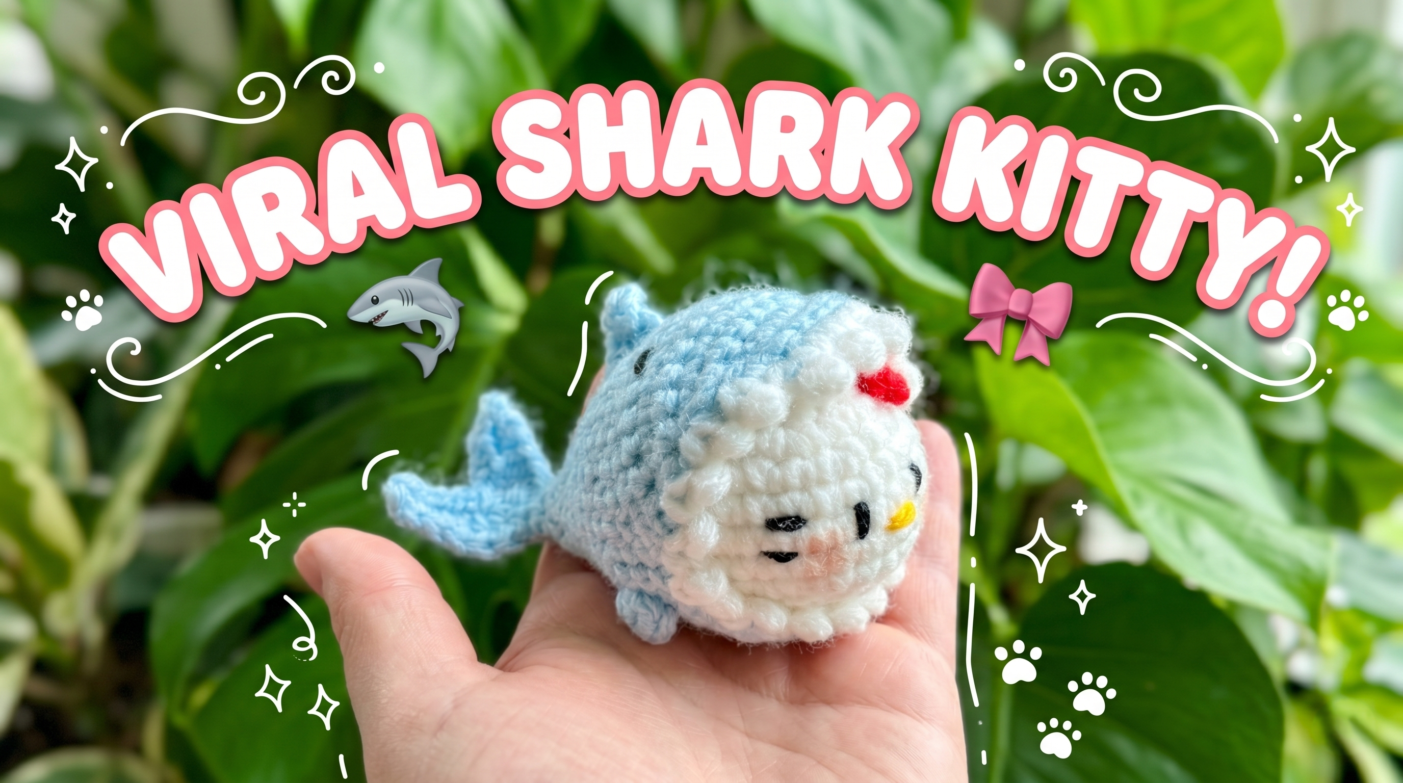 Crochet Shark Kitty Amigurumi π¦π