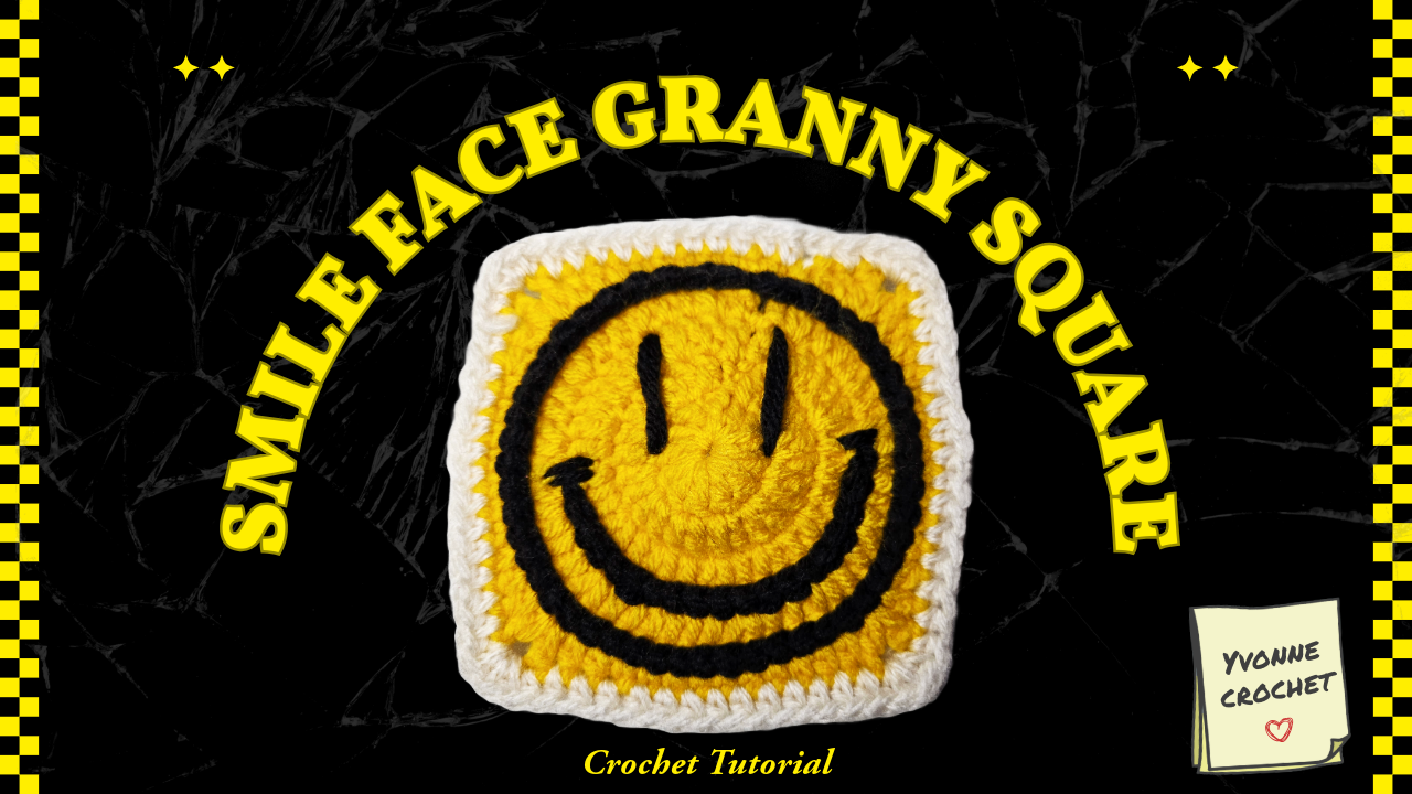 Crochet Smiley Face Granny Square: Beginner-Friendly Tutorial project