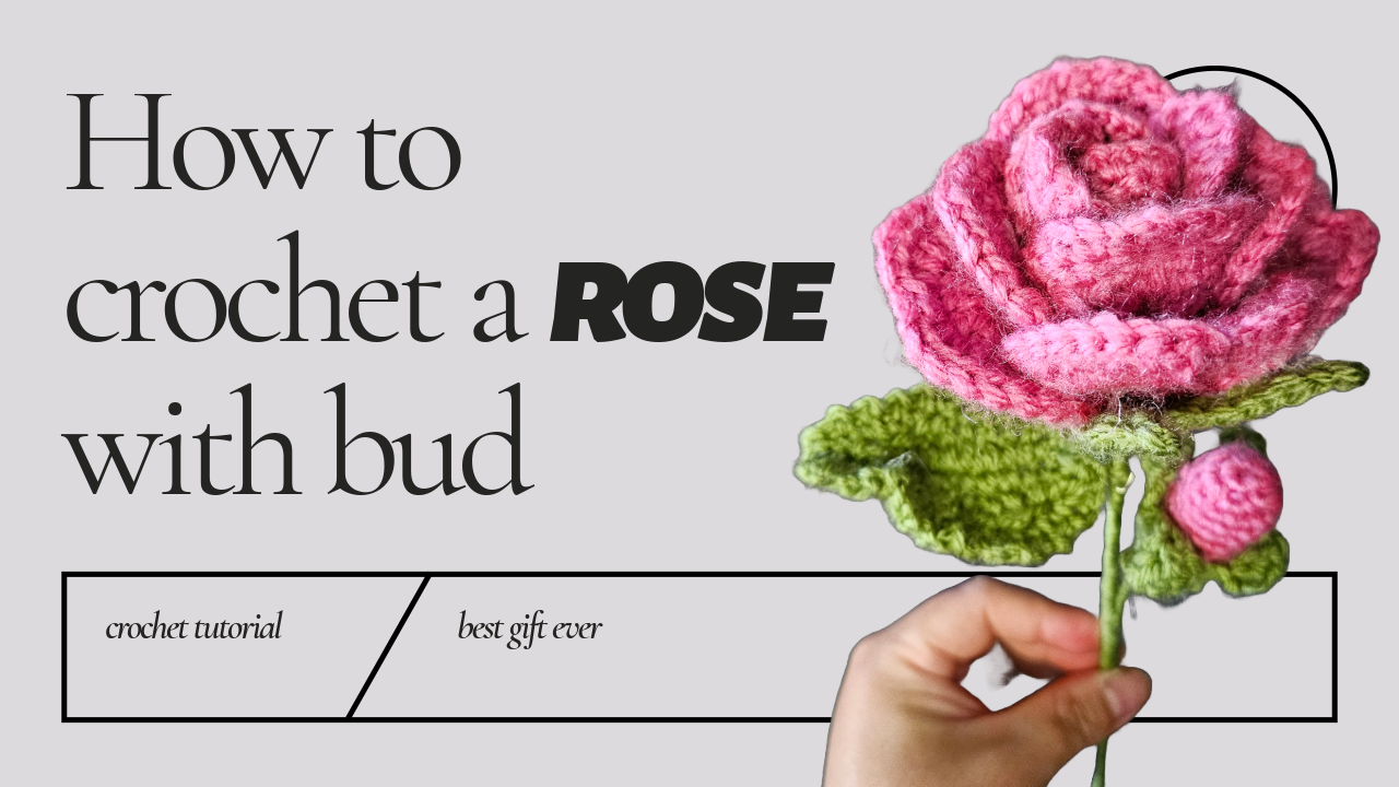 Crochet Rose with Bud: A Handmade Flower That Lasts 🌹 project