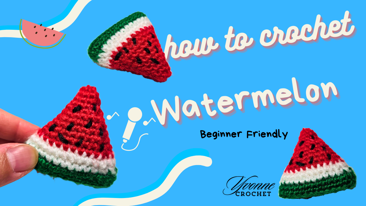 Crochet Watermelon Keychain: A Slice of Summer to Take Along project