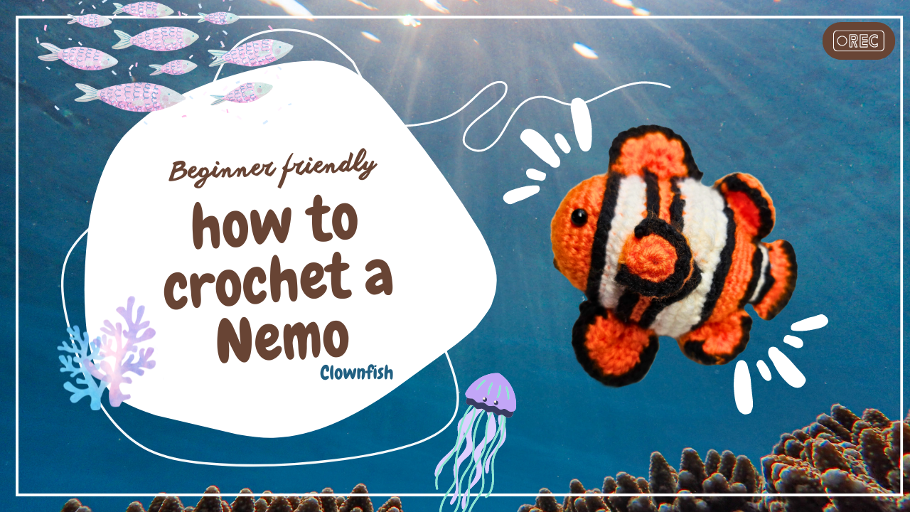 Crochet Clownfish Keychain: A Tiny Ocean Friend to Make project