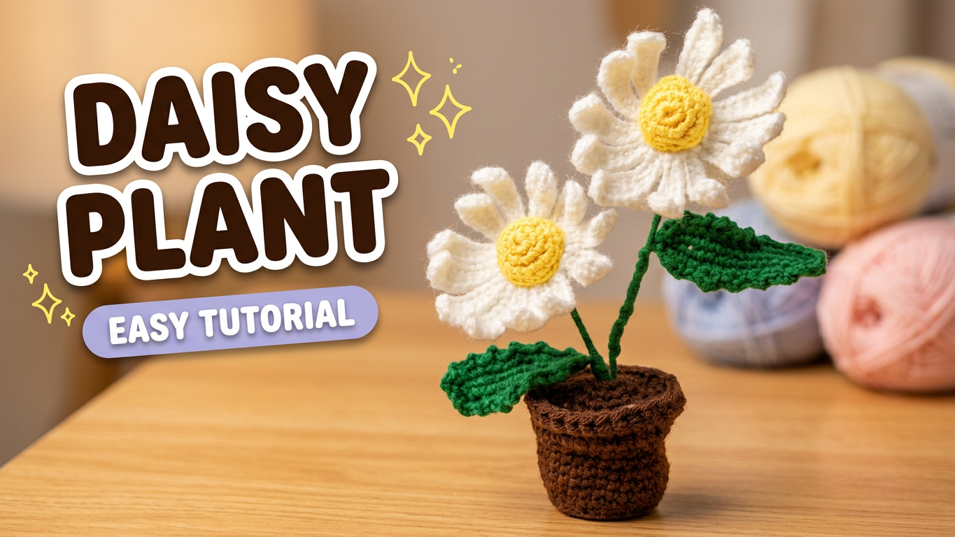 Crochet Daisy Potted Plant: Flowers That Stay in Bloom 🌼 project