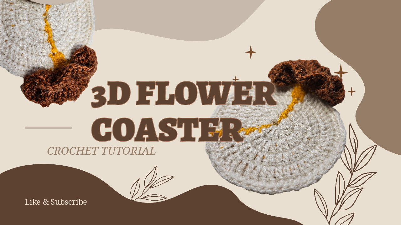 3D Flower Crochet Coaster: A Sweet Handmade Gift project