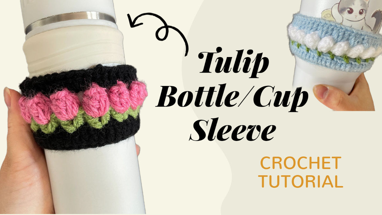 Crochet Tulip Bottle Cozy in Two Colorways project
