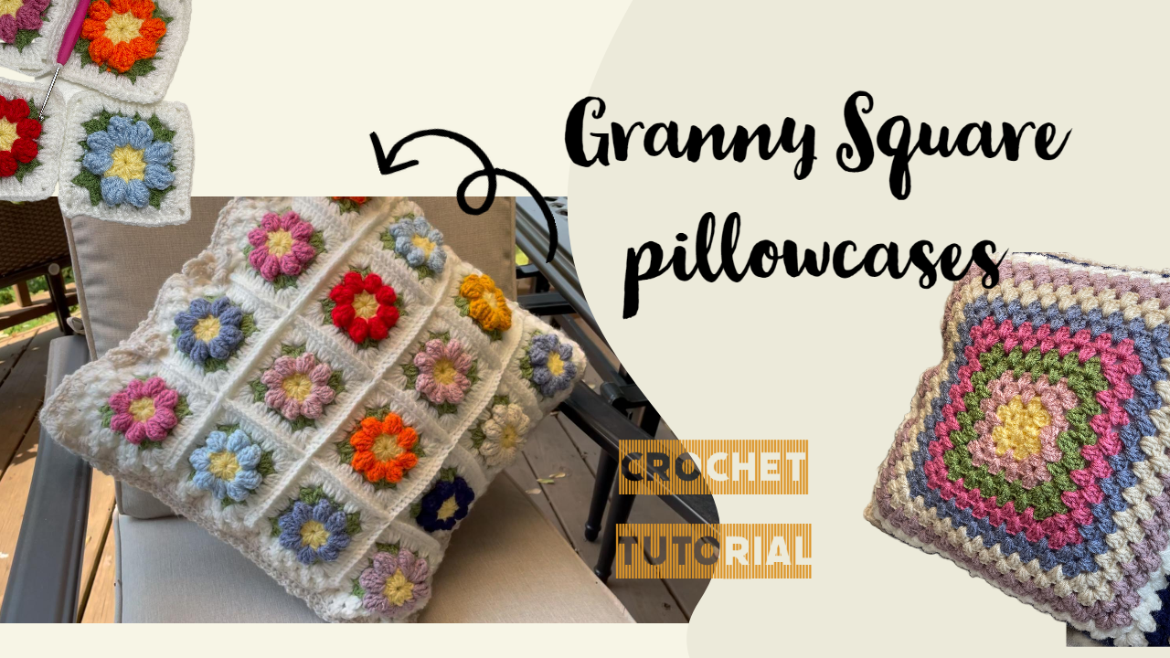 Crochet a Two-Sided Granny Square Pillowcase project