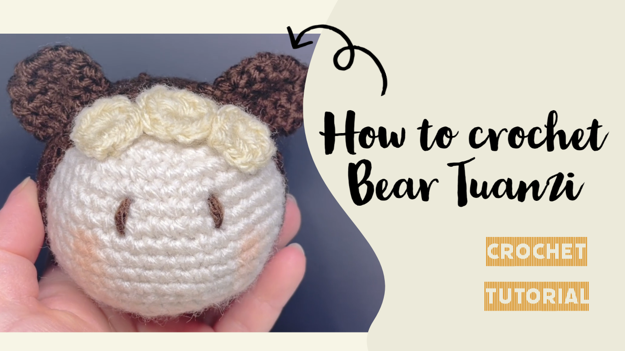 Crochet a Palm-Sized Amigurumi with Curly Hair and Round Ears project