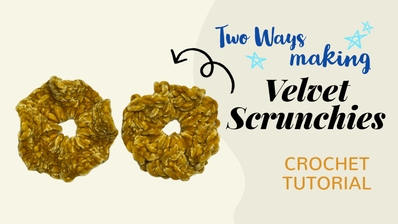 Crochet Velvet Scrunchies: A Soft, Full Hair Accessory project