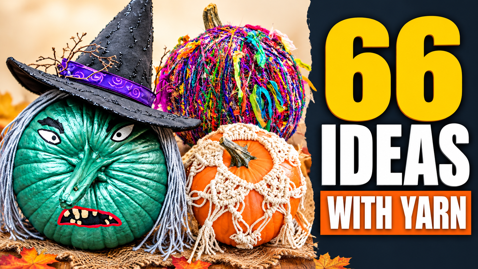 Pumpkin Decorating with Yarn: Creative Halloween Ideas project